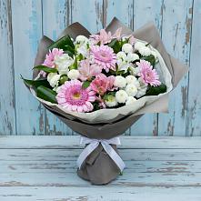 Букет цветов из:  Герберы, Альстромерии и Хризантемы #REPLACE_PRED# Озерске