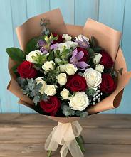 Букет цветов из:  Розы и Альстромерии в Озерске