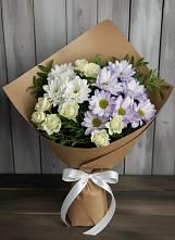 Букет цветов из:  Хризантемы и Розы в Озерске