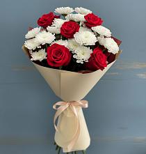 Букет цветов из:  Розы и Хризантемы в Озерске