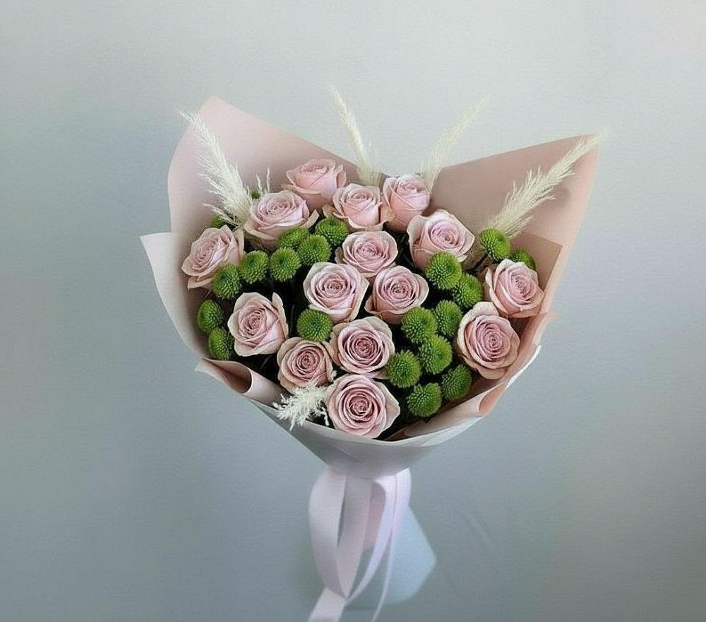 Букет цветов из: Розы и Хризантемы в Озерске