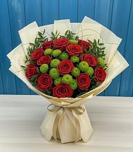 Букет цветов из:  Розы и Хризантемы в Озерске