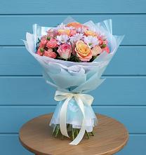 Букет цветов из:  Хризантемы и Розы в Озерске