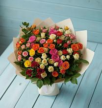 Букет Микс из разноцветных кустовых роз #REPLACE_PRED# Озерске